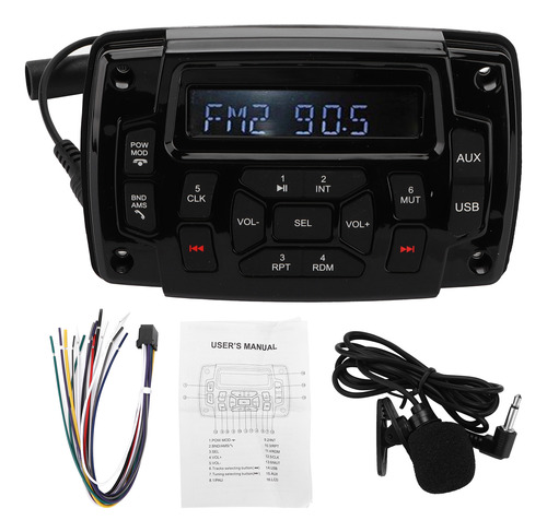 Reproductor De Mp3 Boat System, Radio Usb, Sonido Ip66, Resi