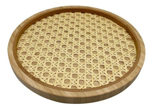 Bandeja Em Bambu Palhinha Redonda - Oikos