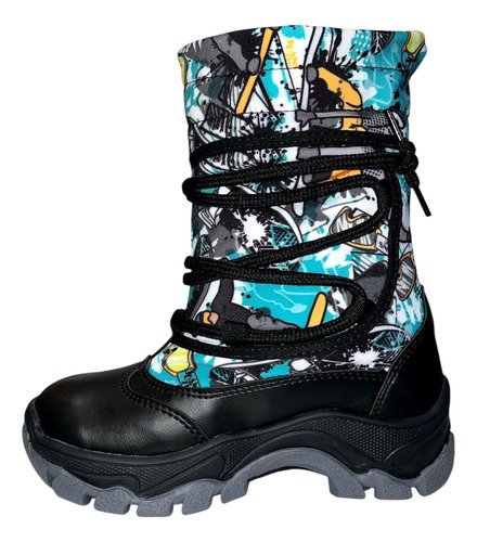 Botas Niños Pre Ski Nieve Termica Impermeable - Jeans710 30