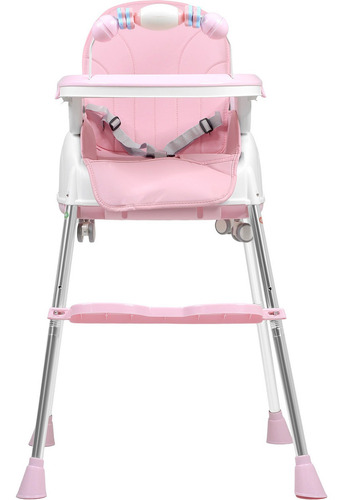 Silla Alta Periquera 3 En 1 Bebe Ajustable Comer Rosa Periquera Rosa