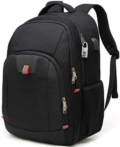 Mochila De Viaje Para Ordenador Portátil C/ Candado -negro