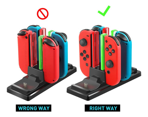 Cargador X 4 Para Joy-con Dock De Nintendo Switch Iplay