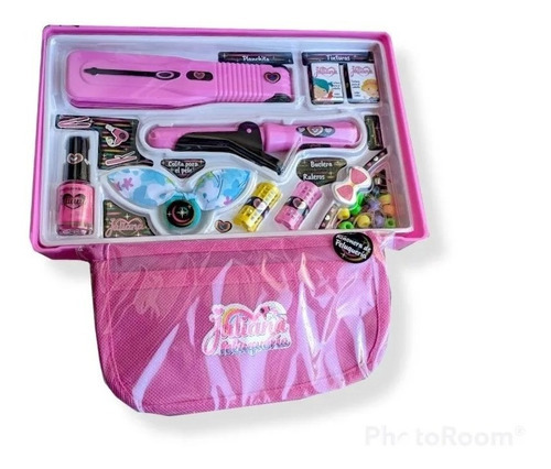 Valija Juliana Set Peluqueria Grande Secador Con Accesorios