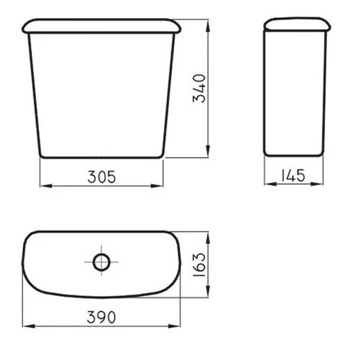 Imagen 8 de 10 de Inodoro Corto Deposito Mochila Pringles Onix Blanco Baño