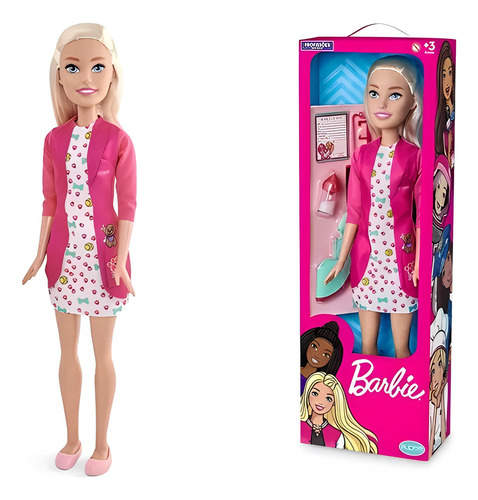 Barbie Profissoes Large Doll Veterinaria - Pupee 1232