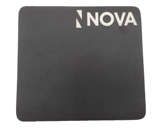 Pad Mouse Nova Rectangular Con Logo Negro Liso