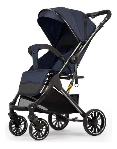 Coche Bebe Con Huevito Reforzad Manija Rebatible Priori 7315 Azul