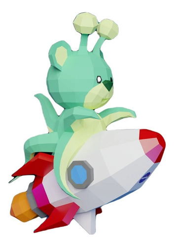 Teddy Alien Para Armar Papercraft (formato Digital Pdf)