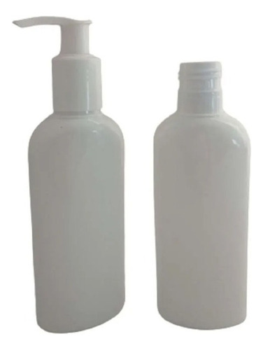 50 Envase Oval Plastic Blanco Pet 125ml Dosificador(it-575)