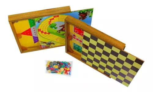 Jogo 5 Em 1 Ludo Xadrez Chines Dama Hipismo Xadrez Pç 6,5 Cm - R$ 215