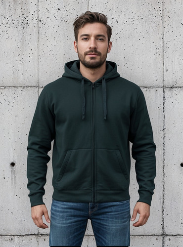 Sudadera Hombre Con Capucha Deportiva Con Cierre Hoodie