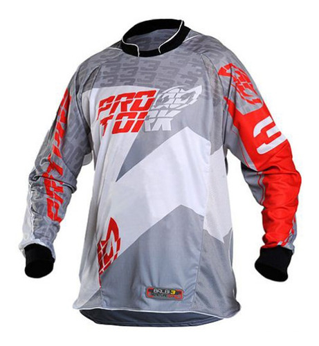 Buzo Moto Cross Balbi Gris/ Rojo ( Gg) Protork