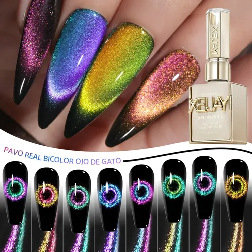 Qn Xeiayi 8 Peças De Gel Para Unhas Olho De Gato Luz ^^ | MercadoLivre