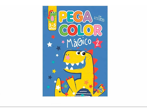 Libro Pega Color Magico 2 Celeste Con Stickers