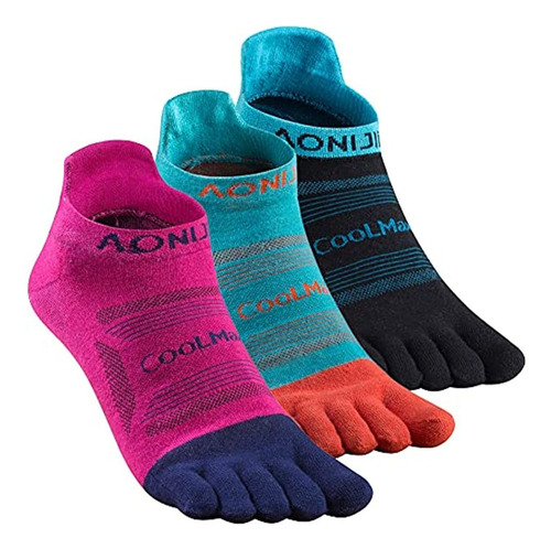 3 Pares De Aonijie Calcetines Atléticos De Cinco Dedos