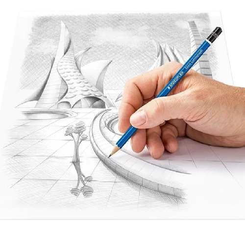Lapices Staedtler Mars Lumograph Graduación 2h A 8b Lata X12 Color Negro