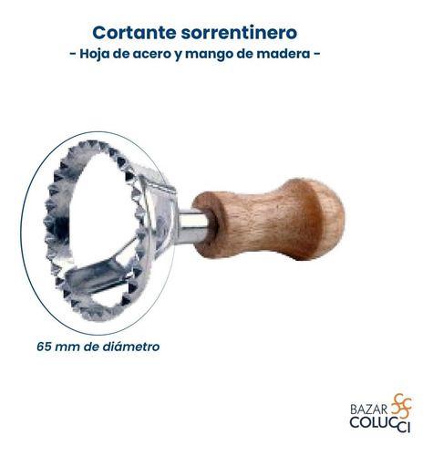 Imagen 2 de 10 de Cortante Sorrentinero 65 Mm Diámetro Acero Inoxidable, Axen