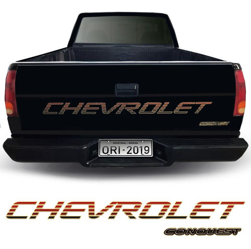 Kit Adesivos Traseiros Silverado Conquest 99 Faixa Chevrolet