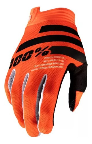 Guantes Moto 100% Itrack Deportivos Adultos Poliéster 1 Par