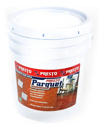 Pegamento Base Agua Madera Duela Parquet 18 Kgs Presto 2 Pz