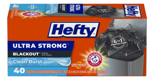 Hefty Bolsas De Basura Altas Ultra Fuertes, Apagones, Explos