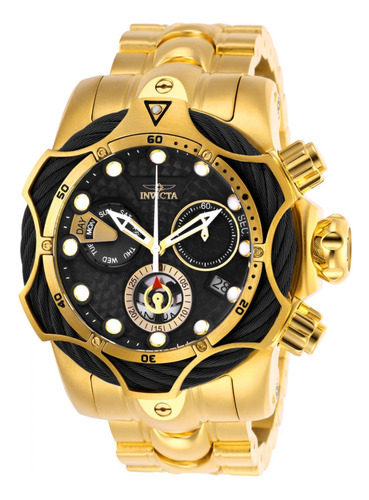 Reloj Invicta Venom 26654 Reserve Suizo Dorado - Original