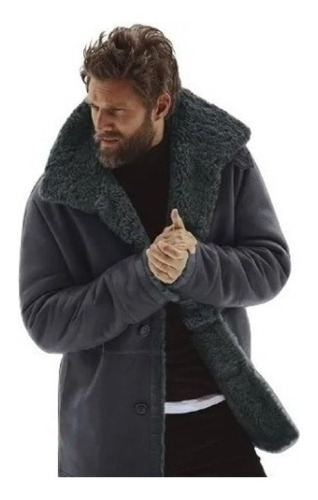 Abrigo De Piel De Invierno Cálido Para Hombre