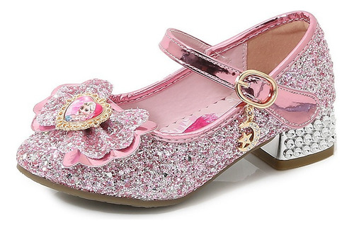 Sapatos Infantis De Princesa Congelados Com Lantejoulas