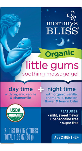 Mommys Bliss Organic Little Gums Gel De Masaje Calmante De D