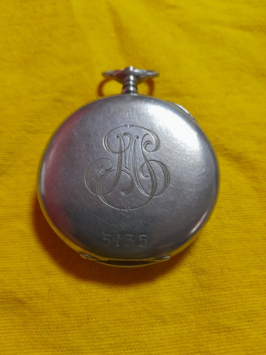 Caja De Reloj Berna (plata 900 ) De Bolsillo Antiguo (Usado)