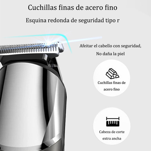Afeitadora Electrica Y Barbero Eléctrico, 11en 1 Kit De Rasurado Para Hombre, Máquina Para Cortar Cabello De Barba/nariz/pelo/cara/cuerpo, Usb Carga Rápida,afeitadora Barba Rastrillo Electrico Hombre