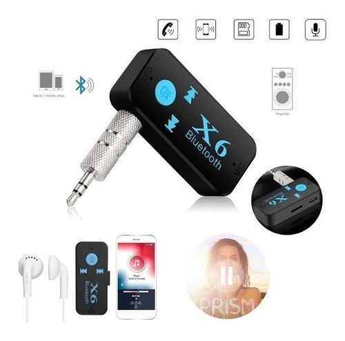 Receptor De Audio Bluetooth Para Carro O Audifonos X6 Jwk