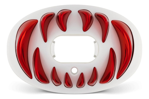 Battle Oxygen Protector Bucal Cromado 3d, Blanco/rojo, Una T