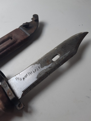 Imagen 2 de 10 de Antiguo Cuchillo Bayoneta Rusa Con Vaina Original