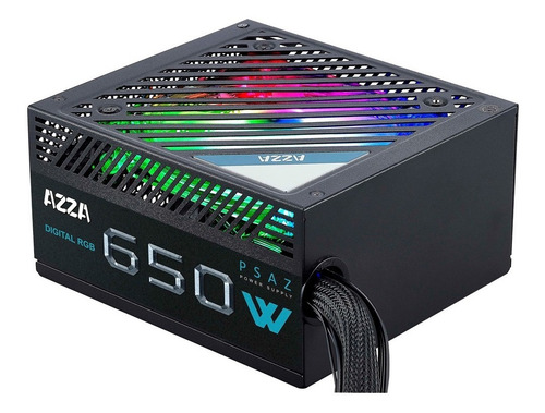 Imagen 2 de 9 de Fuente Azza 650w Psaz 80 Plus Bronze Rgb Atx Pci-e X2 Sata 5