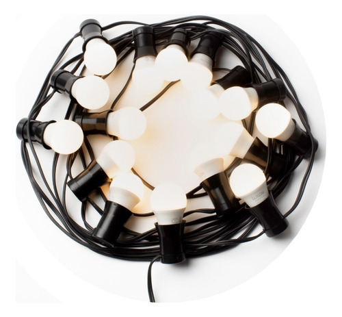 Imagen 1 de 10 de * 20 M Guirnalda Retro Led 3w Opal Cálida O Fría Exterior