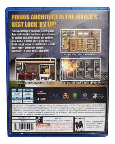 Prison Architect Ps4 Original Midia Fisica Seminovo + Nf (Usado)