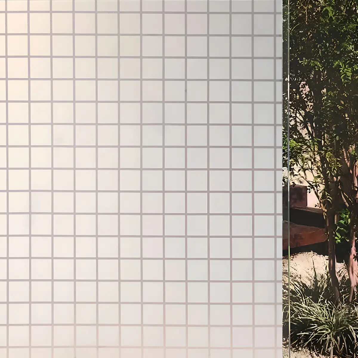 Película Eletrostática Vidro Open Star Quadrados Brancos 60x200cm