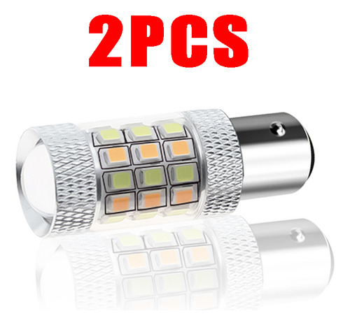 2 Focos Led 1157 12 V Bicolor Blanco Ámbar I