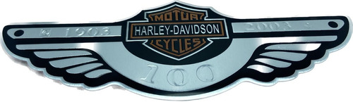 Emblemas Harley Davidson 100 Años Aluminio 17x6,5cm