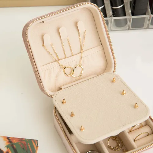 Joyero De Viaje Con Divisores Organizador De Joyas Viaje