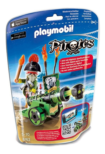 Playmobil 6162 Cañon Interactivo Verde C/ Cap. Pirata Intek