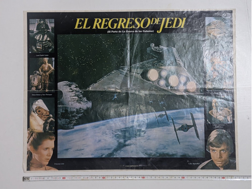 Original Poster Cine Star Wars El Regreso De Jedi Argentina