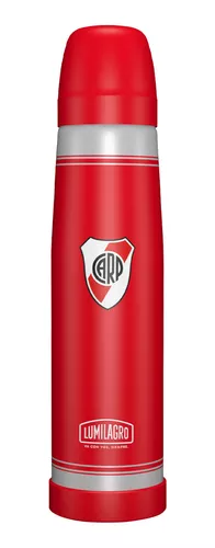 Set Matero River Plate con Termo 1 Litro, media manija, c/mate y bombilla  acero inoxidable