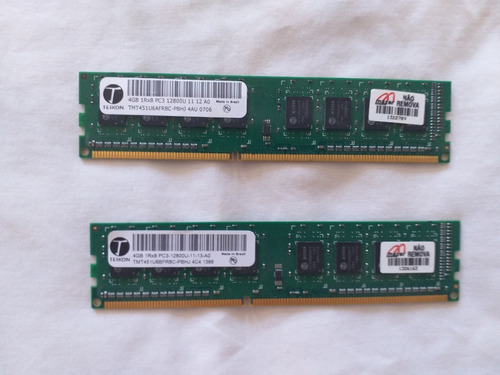 Memória Ram Ddr3 2x4gb *ler Descrição*