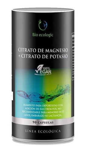 Citrato Magnesio + Citrato Potasio - 90 Capsulas Envase Eco