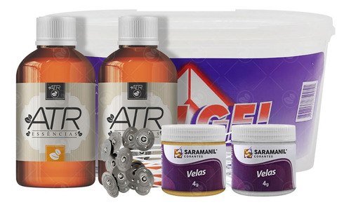 Kit Para Fabricação De Vela Aromaticas Com Parafina Gel