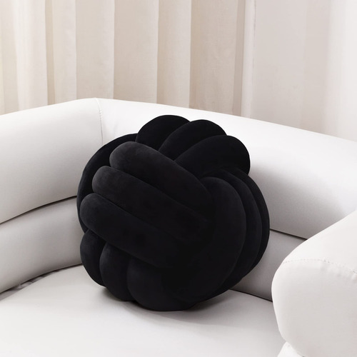Almohadas Con Forma De Bola Con Nudo Redondo Sioloc, Tela De