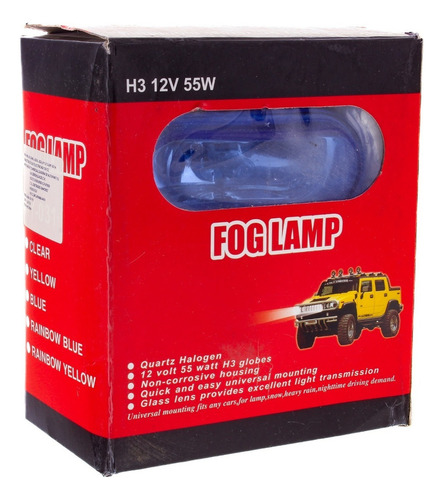 Faro Halogeno Oval Azul Jgo.(4x1.5x2.5) Hy031a