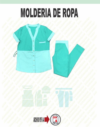 Molderia Imprimible En Pdf A4 Conjunto Ambo Mujer